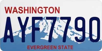 WA license plate AYF7790