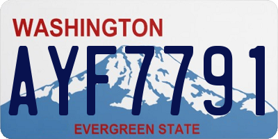 WA license plate AYF7791
