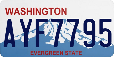 WA license plate AYF7795