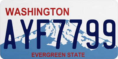 WA license plate AYF7799