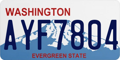 WA license plate AYF7804