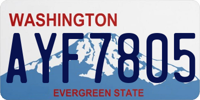 WA license plate AYF7805