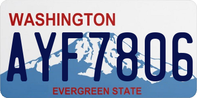 WA license plate AYF7806