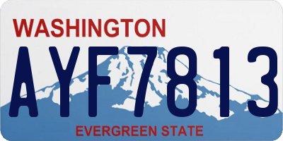 WA license plate AYF7813