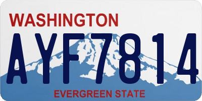WA license plate AYF7814