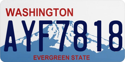 WA license plate AYF7818