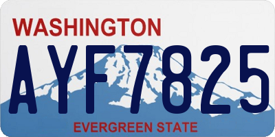 WA license plate AYF7825