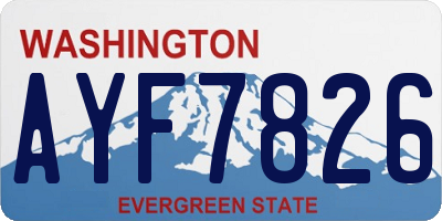 WA license plate AYF7826