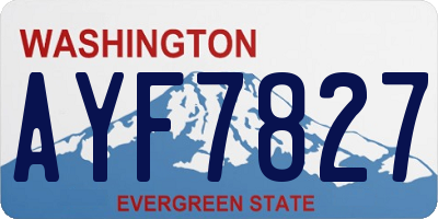 WA license plate AYF7827