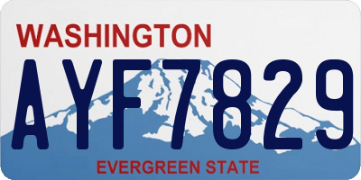 WA license plate AYF7829
