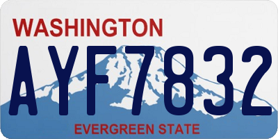WA license plate AYF7832