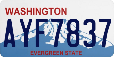 WA license plate AYF7837