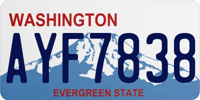 WA license plate AYF7838