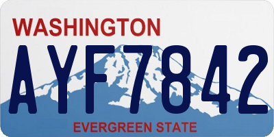 WA license plate AYF7842