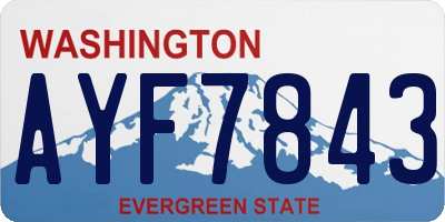 WA license plate AYF7843