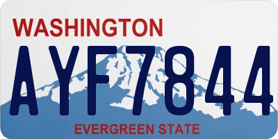 WA license plate AYF7844
