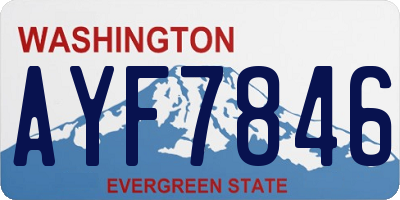 WA license plate AYF7846