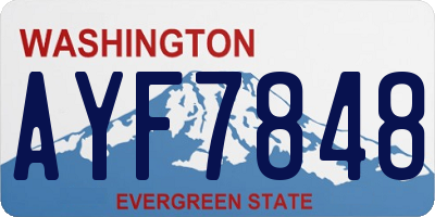 WA license plate AYF7848