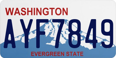 WA license plate AYF7849