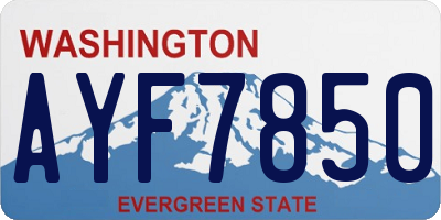 WA license plate AYF7850