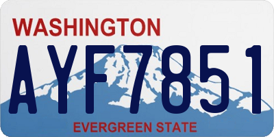 WA license plate AYF7851