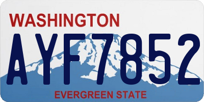 WA license plate AYF7852