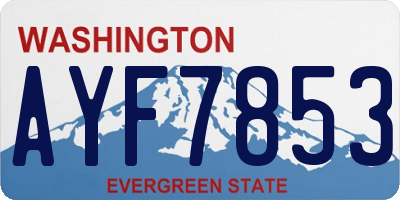 WA license plate AYF7853