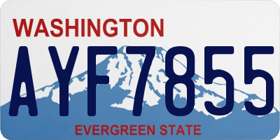 WA license plate AYF7855