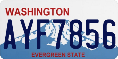 WA license plate AYF7856
