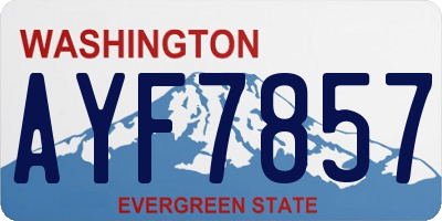 WA license plate AYF7857