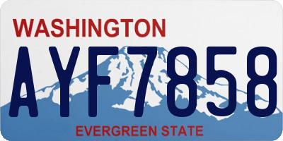 WA license plate AYF7858