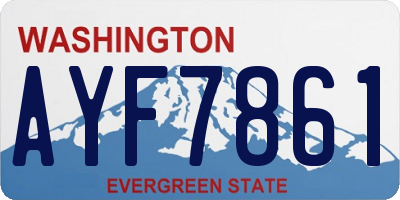 WA license plate AYF7861