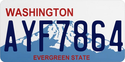 WA license plate AYF7864