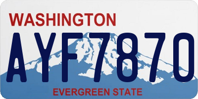 WA license plate AYF7870