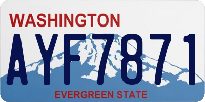 WA license plate AYF7871