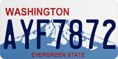 WA license plate AYF7872