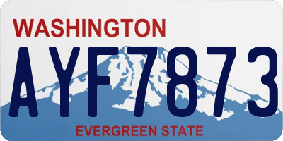 WA license plate AYF7873