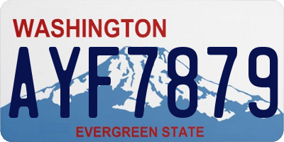 WA license plate AYF7879
