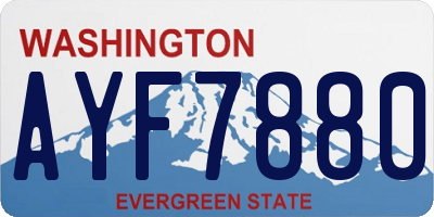 WA license plate AYF7880