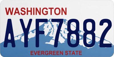 WA license plate AYF7882