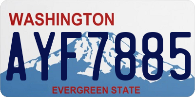 WA license plate AYF7885