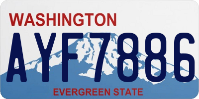 WA license plate AYF7886
