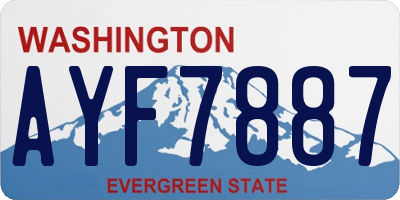 WA license plate AYF7887