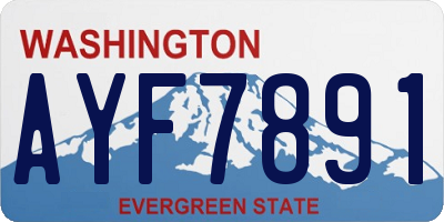 WA license plate AYF7891