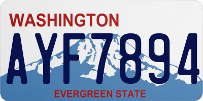 WA license plate AYF7894