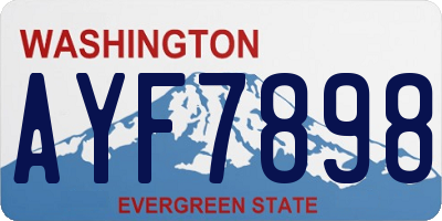 WA license plate AYF7898