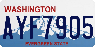 WA license plate AYF7905