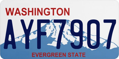 WA license plate AYF7907