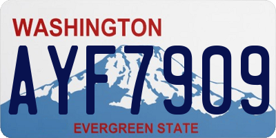 WA license plate AYF7909