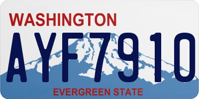 WA license plate AYF7910